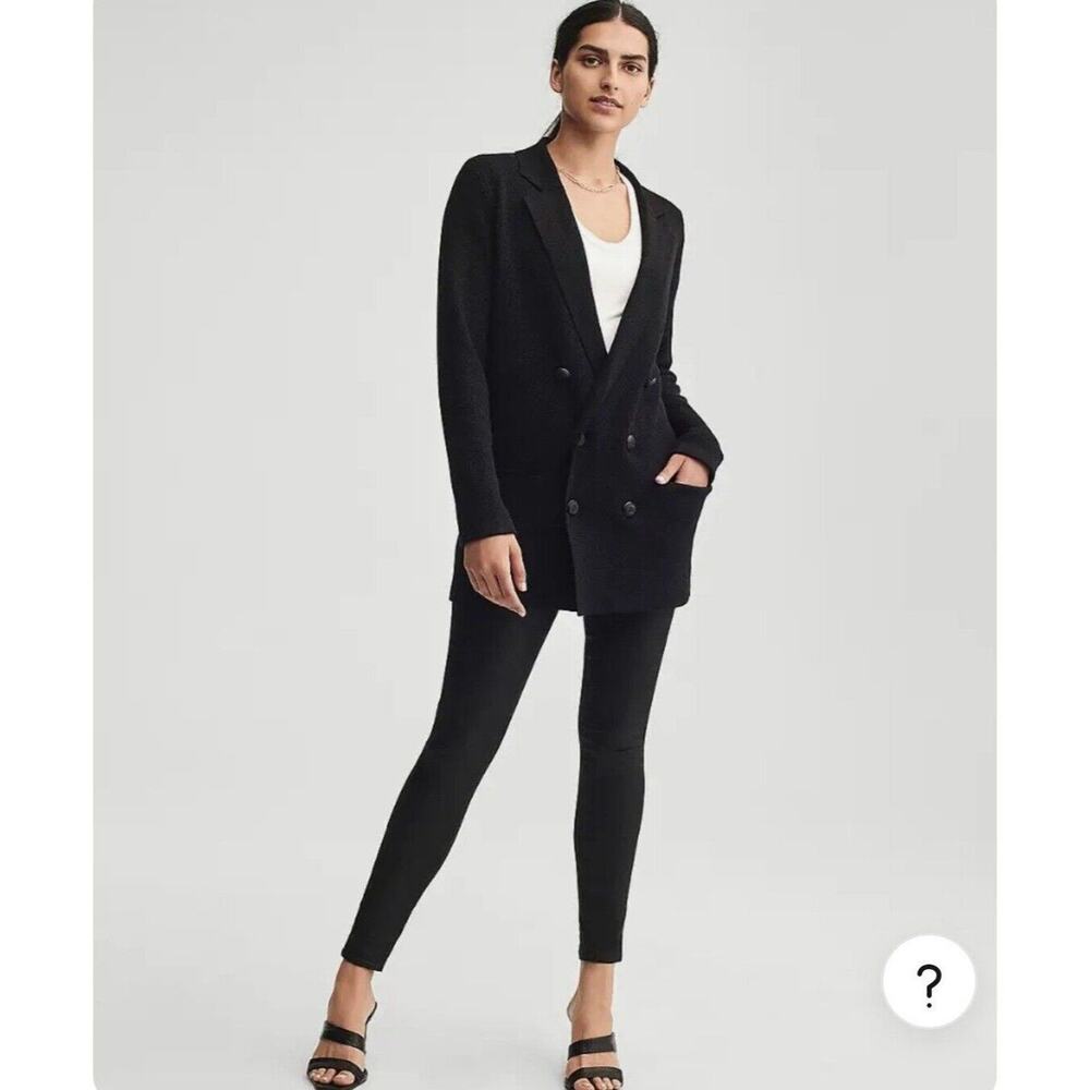 New Sz Medium Express Solid Black Wrap Long Sleev… - image 2